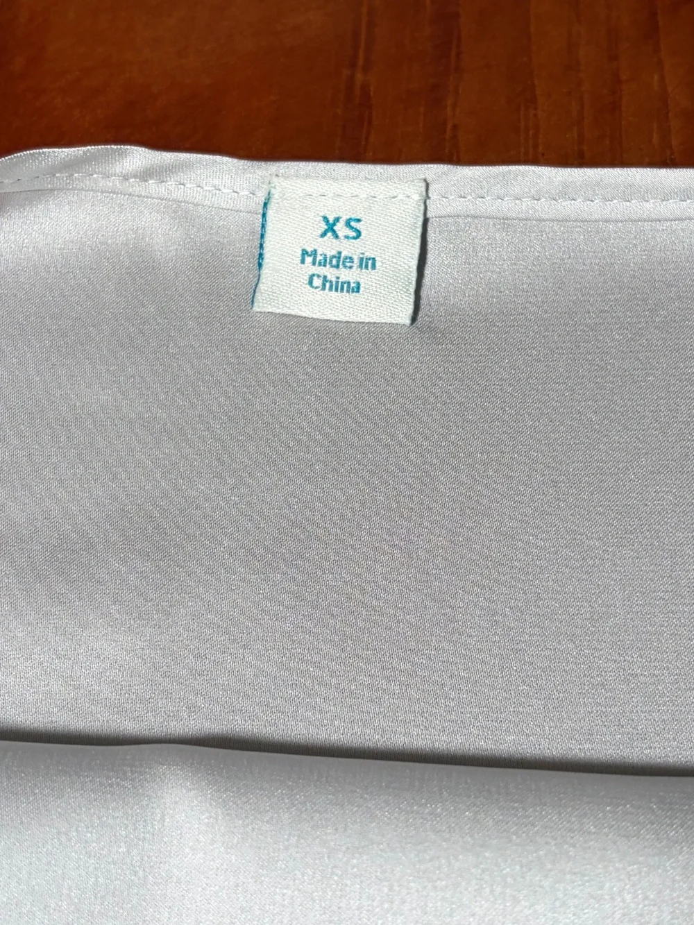 Minimalist Satin Slip Dress XS Light Grey Adjustable Straps Layering Midi - Picture 4 of 4